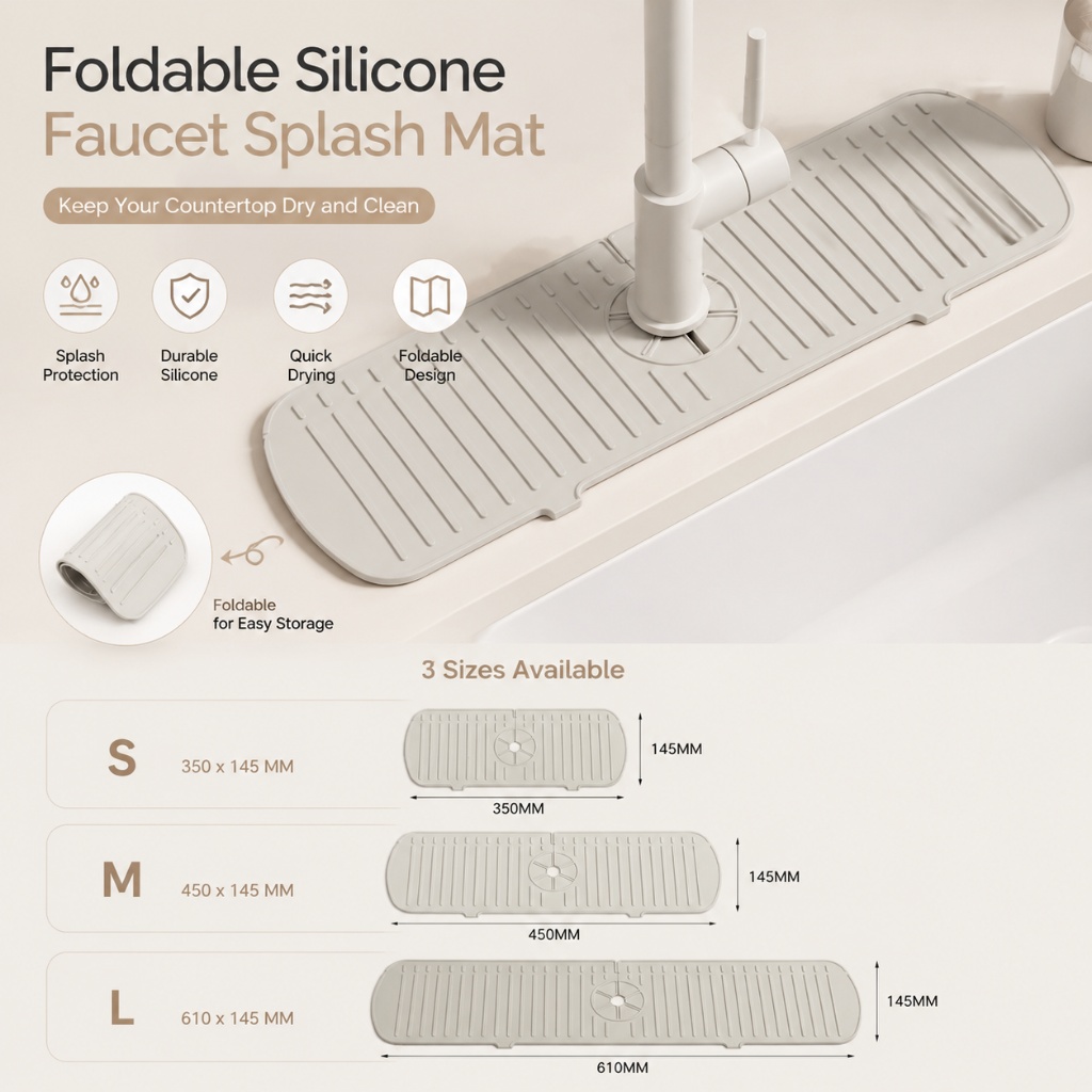 Silikon Musluk Matı Lavabo Sıç - Silicone Tap Washer incelemesi ve fiyatı